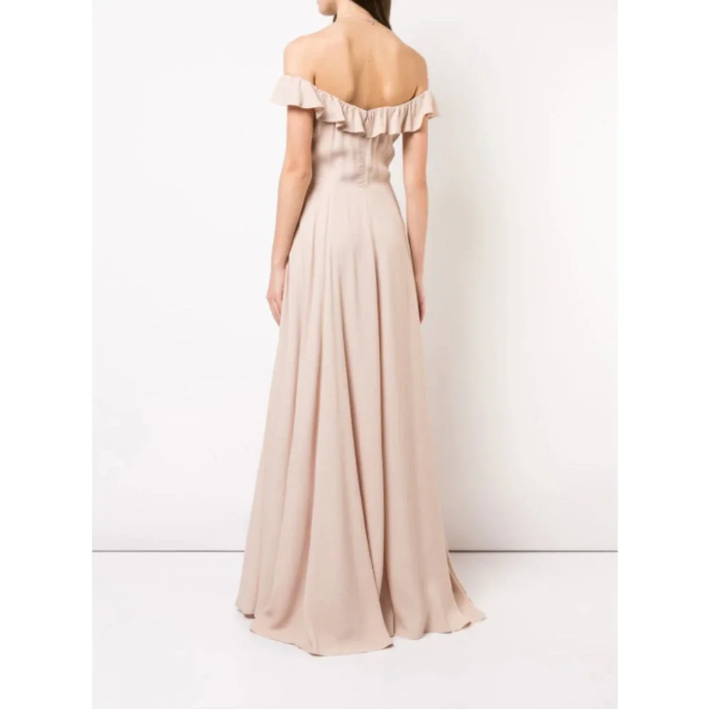 Reformation Verbena Maxi Dress Off Shoulder Sz 4 - Picture 8 of 11